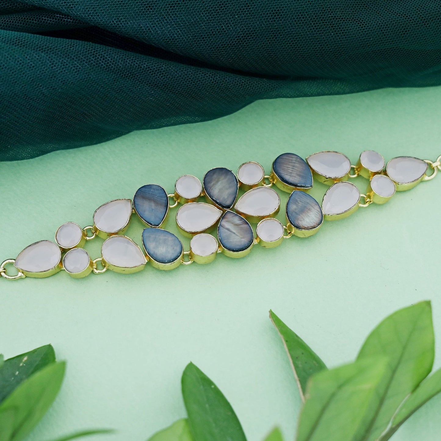 Blue and white Choker