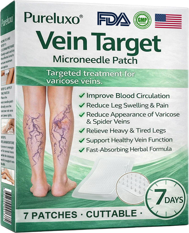 [FDA-Registered & GMP Certified]| 𝙋𝙪𝙧𝙚𝙡𝙪𝙭𝙤® 🇺🇸VeinTarget Microneedle Patch⚡Instant Relief, Long-Term Results