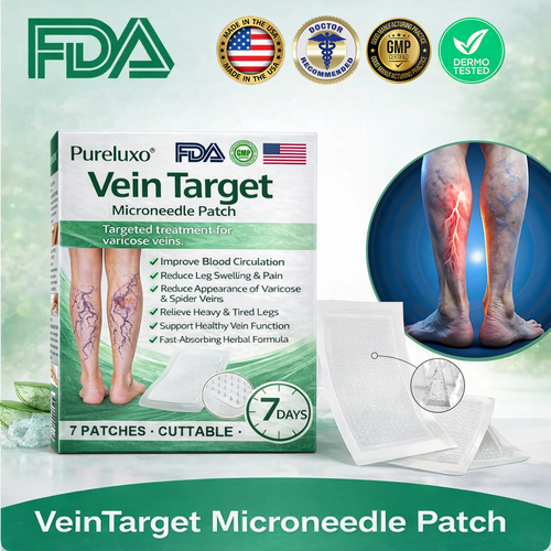 [FDA-Registered & GMP Certified]| 𝙋𝙪𝙧𝙚𝙡𝙪𝙭𝙤® 🇺🇸VeinTarget Microneedle Patch⚡Instant Relief, Long-Term Results
