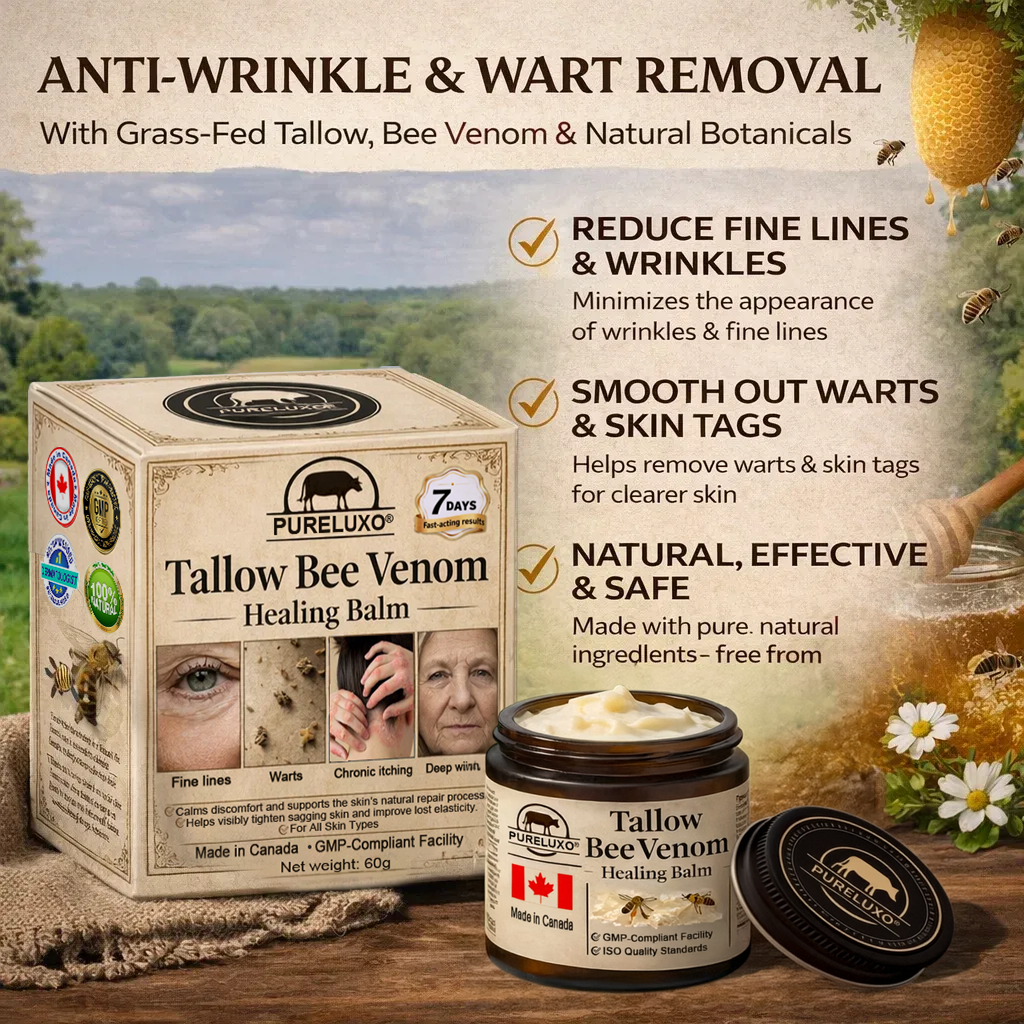 【70% OFF Ends Today】Pureluxo® Tallow Bee Venom Healing Balm（Targets Bumps, Wrinkles & Stressed Skin — Without Steroids）