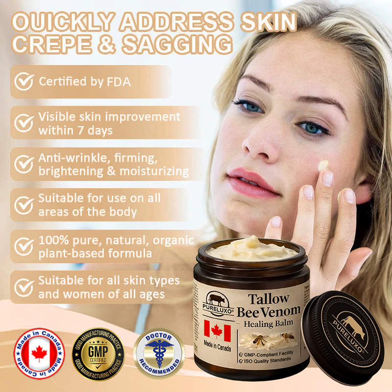 【70% OFF Ends Today】Pureluxo® Tallow Bee Venom Healing Balm（Targets Bumps, Wrinkles & Stressed Skin — Without Steroids）