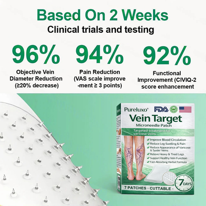 [FDA-Registered & GMP Certified]| 𝙋𝙪𝙧𝙚𝙡𝙪𝙭𝙤® 🇺🇸VeinTarget Microneedle Patch⚡Instant Relief, Long-Term Results