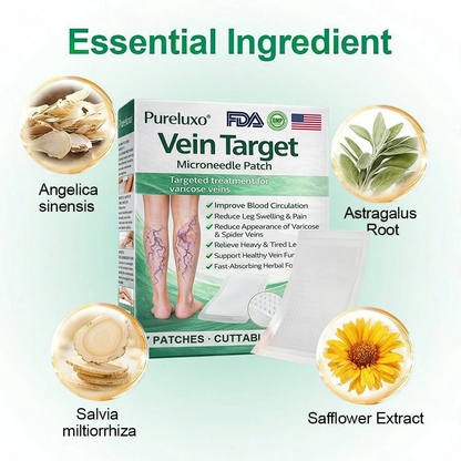 [FDA-Registered & GMP Certified]| 𝙋𝙪𝙧𝙚𝙡𝙪𝙭𝙤® 🇺🇸VeinTarget Microneedle Patch⚡Instant Relief, Long-Term Results