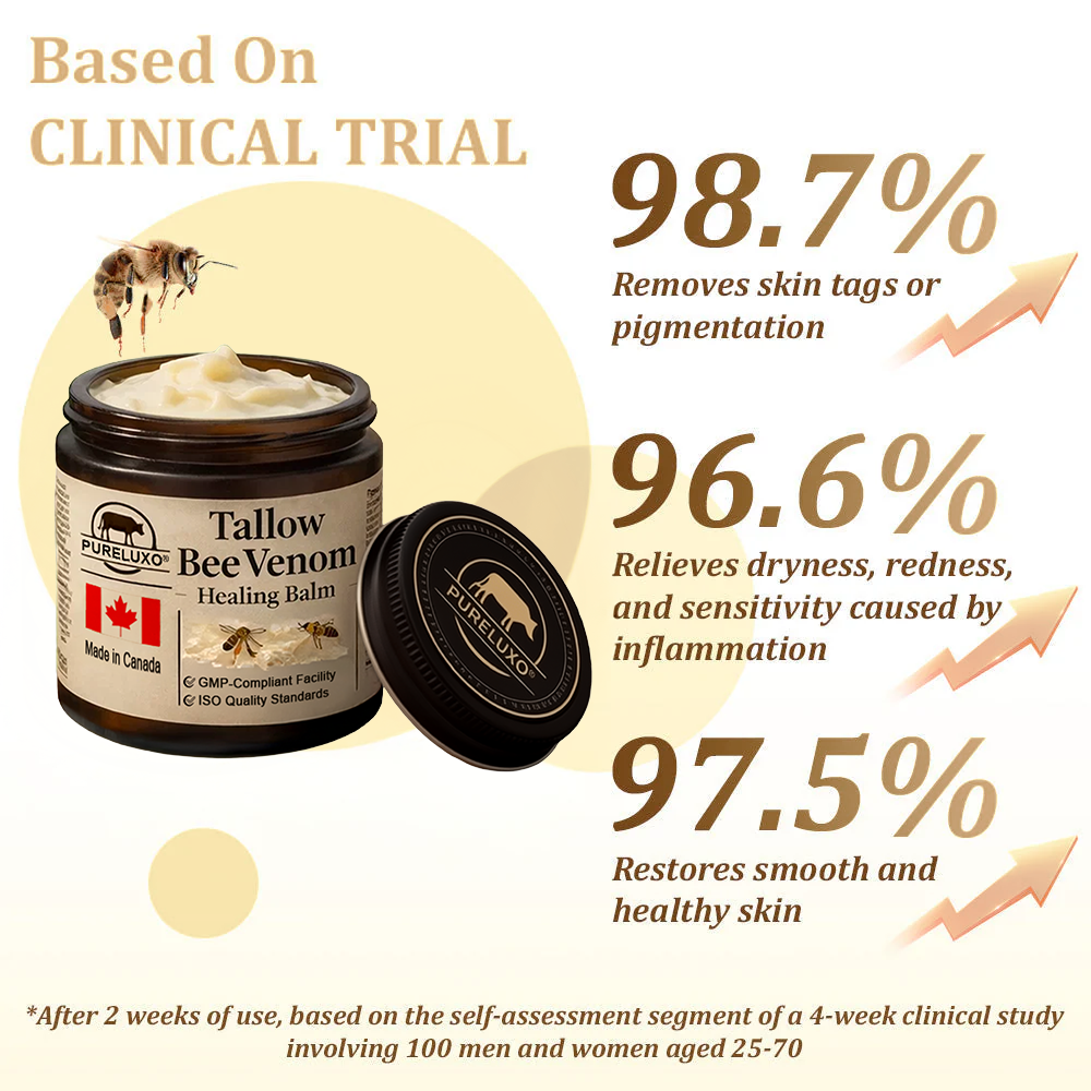 【70% OFF Ends Today】Pureluxo® Tallow Bee Venom Healing Balm（Targets Bumps, Wrinkles & Stressed Skin — Without Steroids）